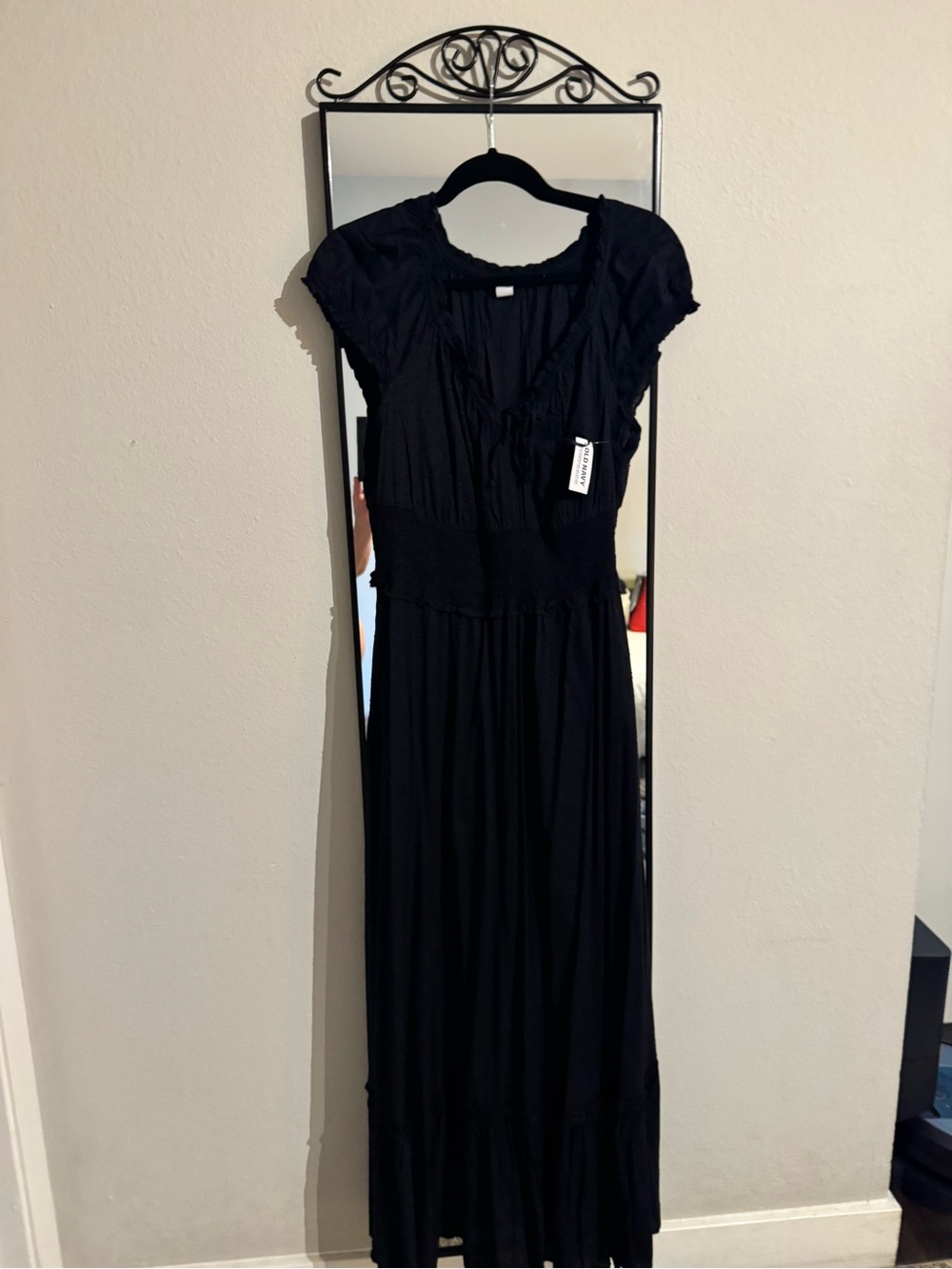 Old Navy Black Maxi Dress with Ruffle Hem